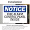 Signmission Fire Alarm Control Panel Inside, 14 in W x Rectangle, Vinyl Decal OS-2PACK-NS-D-1014-L-12519 - alternate 5